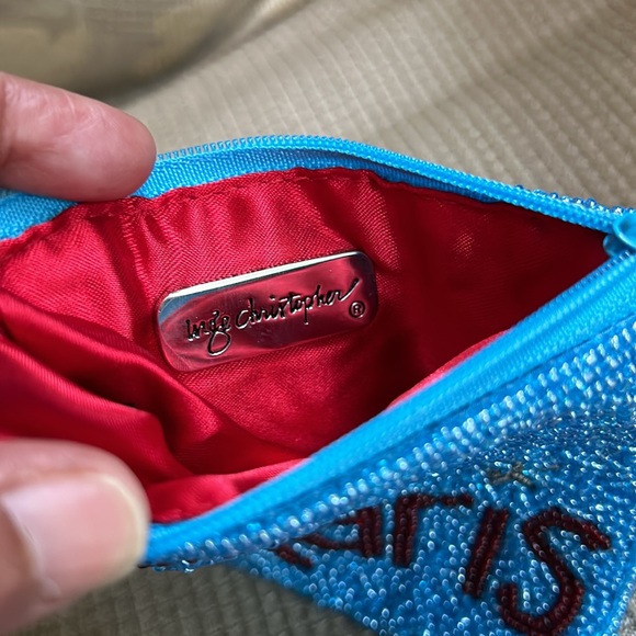 Inge Christopher Designer Beaded Zipped Wallet Paris design NEW - Picture 4 of 9